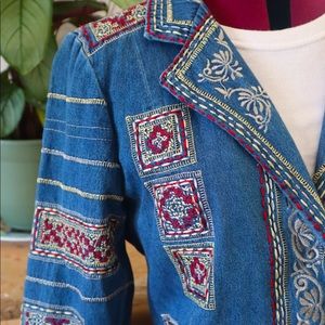 Vintage Embroidered Jean jacket